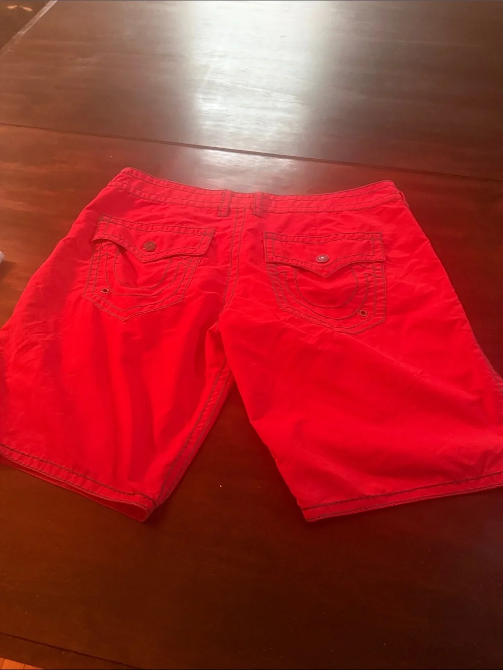 True Religion Men's Bright Red Swim Board Shorts